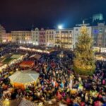 Vánoční trhy na náměstí v Olomouci