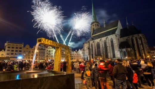 Novoroční ohňostroj Plzeň