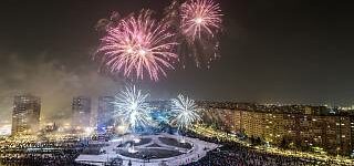 Novoroční ohňostroj v Ostravě