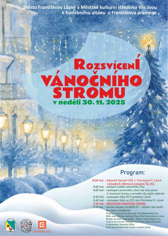 Plakát vánoční akce.