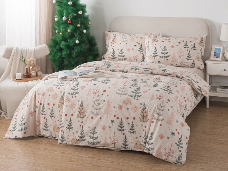 Ložní povlečení na Vánoce.
