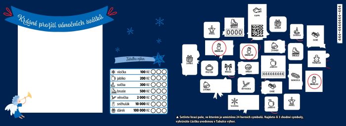 Náhled setřeného losu.