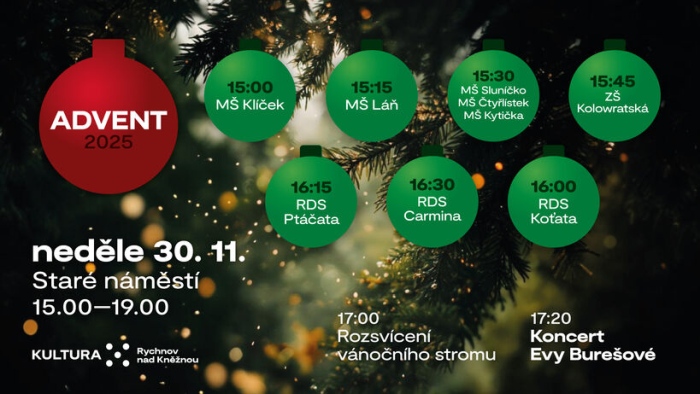 Plakát rychnovského adventu.