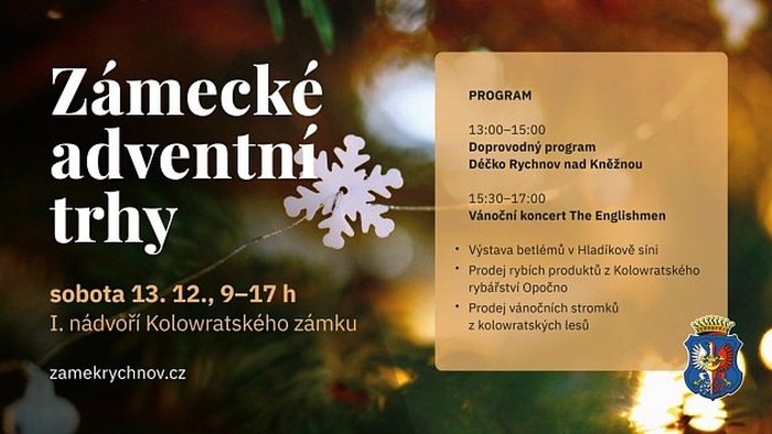 Plakát Zámeckých adventních trhů.
