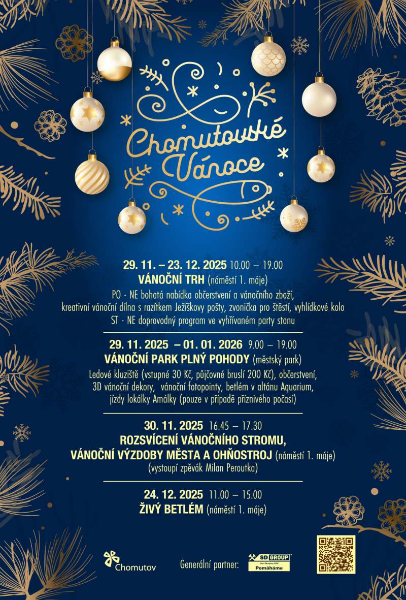 Plakát chomutovských Vánoc.