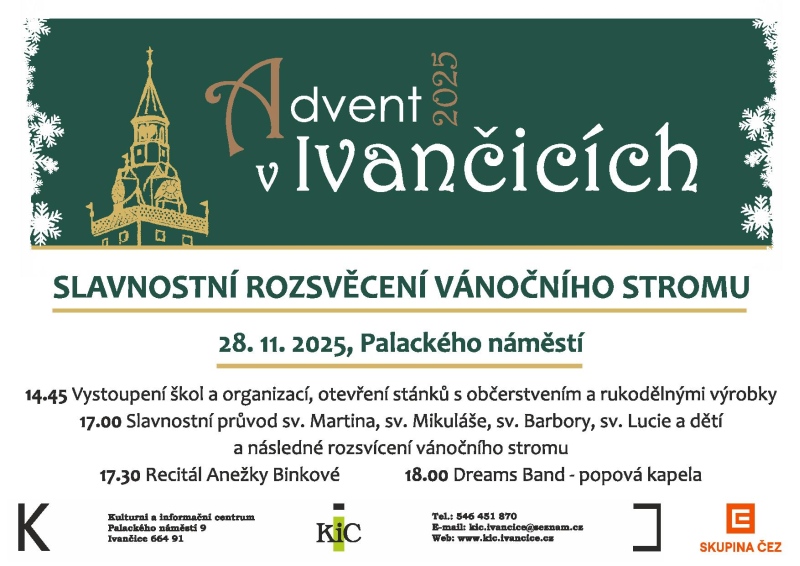 Plakát trhů v&nbsp;Ivančicích.