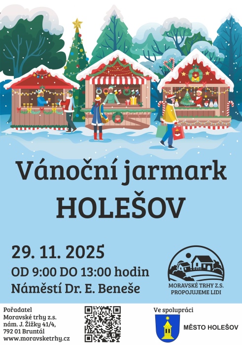 Plakát adventu v&nbsp;Holešově.