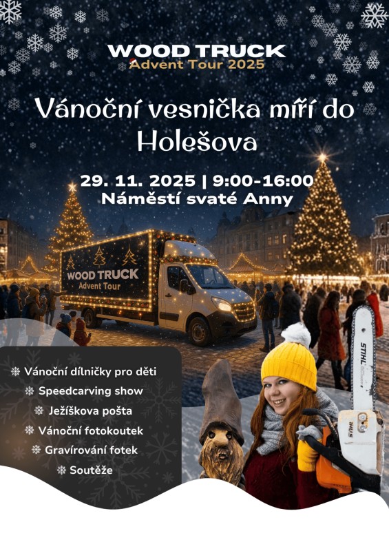 Plakát vánoční akce v&nbsp;Holešově.