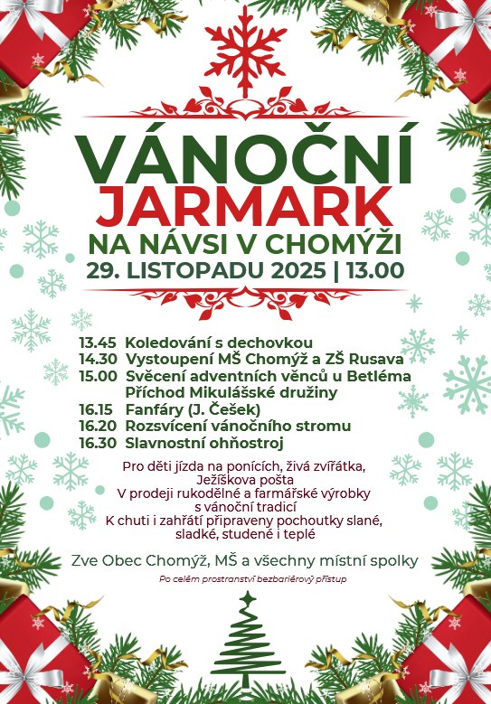 Plaká jarmarku v Chomýži.