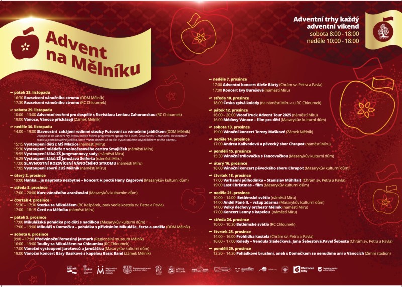 Plakát Adventu v Mělníku.