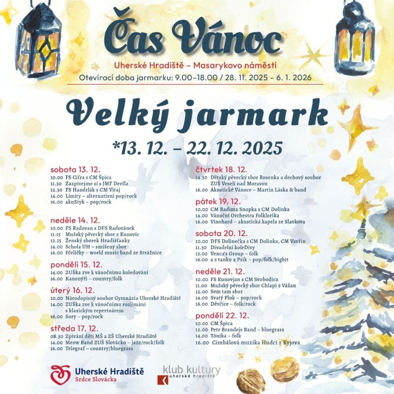 Plakát Vánoc v Uherském Hradišti.