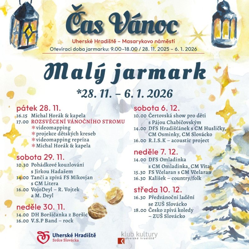 Plakát Vánoc v Uherském Hradišti.