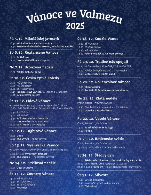 Plakát valašského adventu.