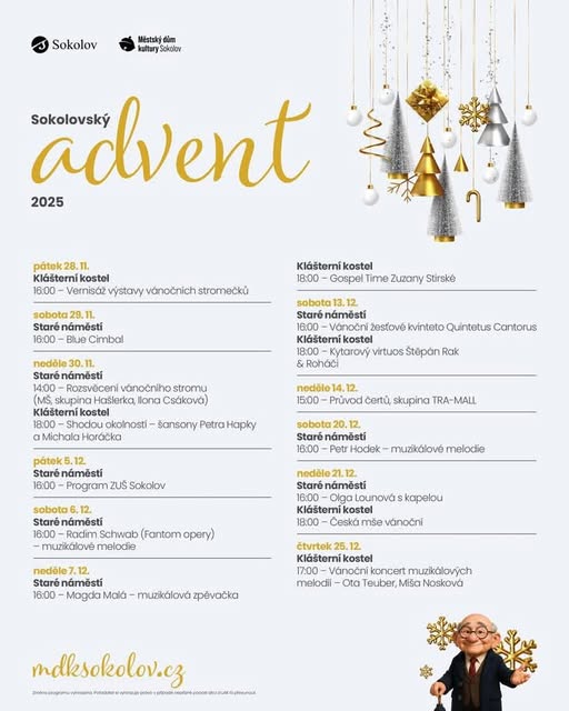 Plakát sokolovských Vánoc.