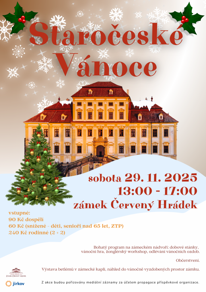 Plakát trhů na zámku v Jirkově.