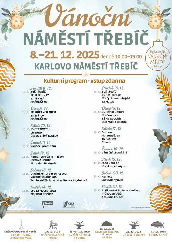 Plakát třebíčského adventu.