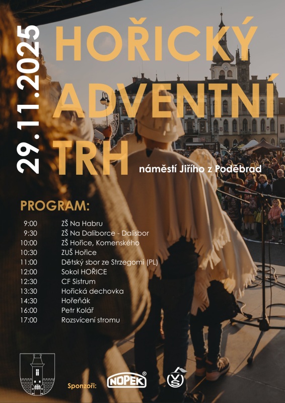Leták na Hořický adventní trh.