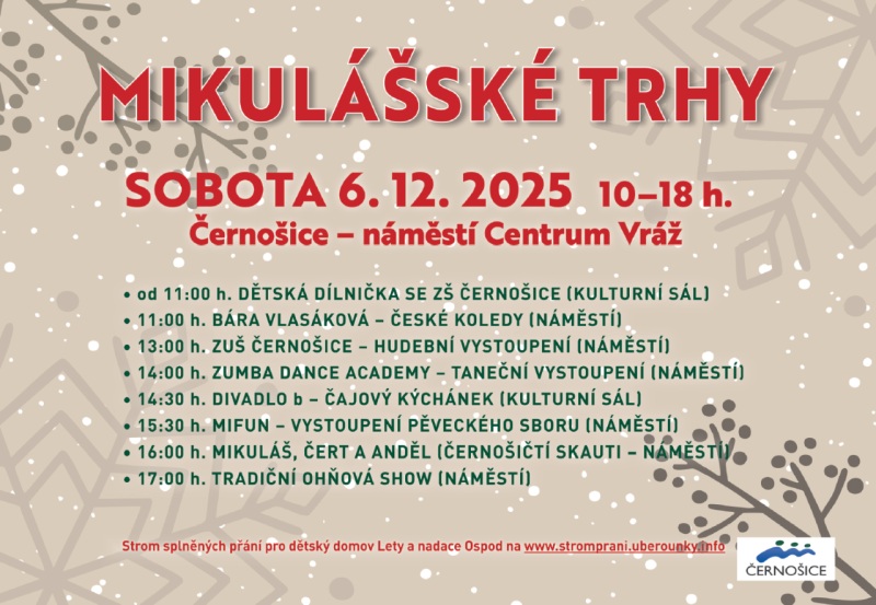 Plakát adventních trhů.