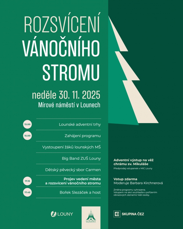 Plakát trhů v&nbsp;Lounech.