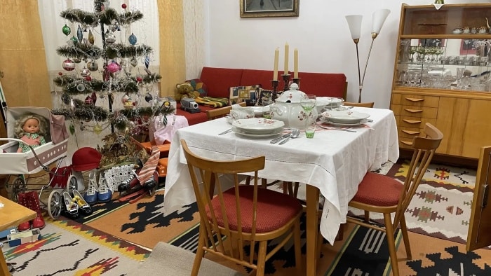 Typická vánoční domácnost v době komunismu.