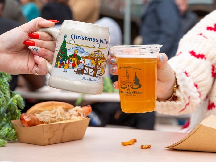 Vánoční pivo na adventních trzích.