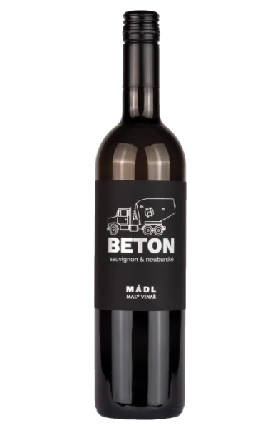 Bílé víno Beton Sauvignon-Neuburské.