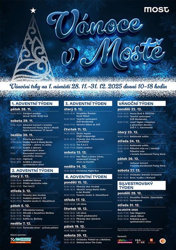 Plakát mosteckého adventu.