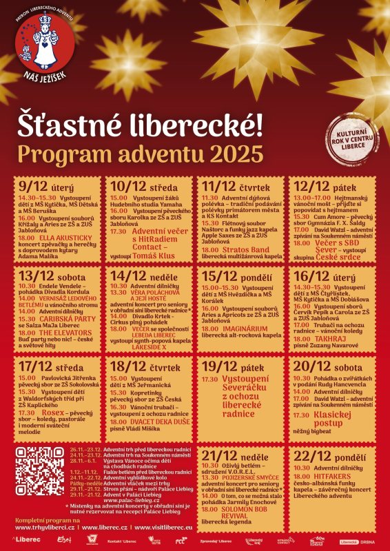 Plakát na Liberecký advent 2025.