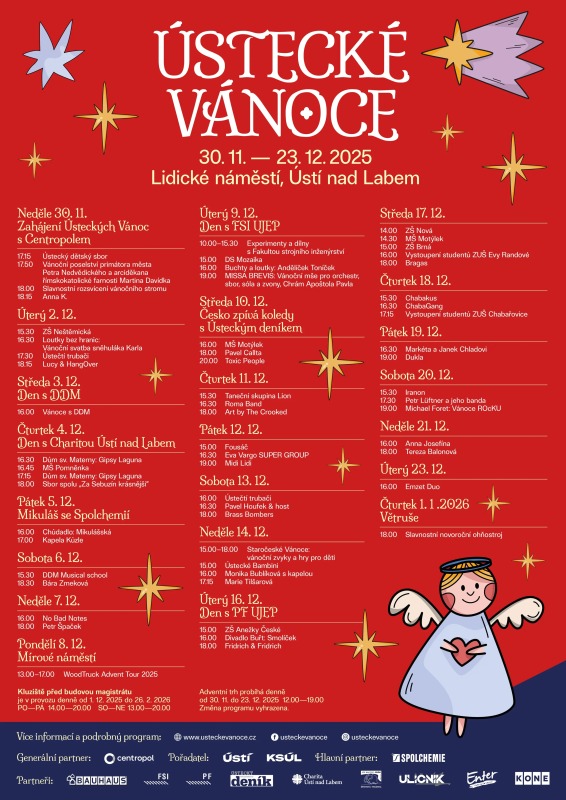 Program adventu v Ústí nad Labem.