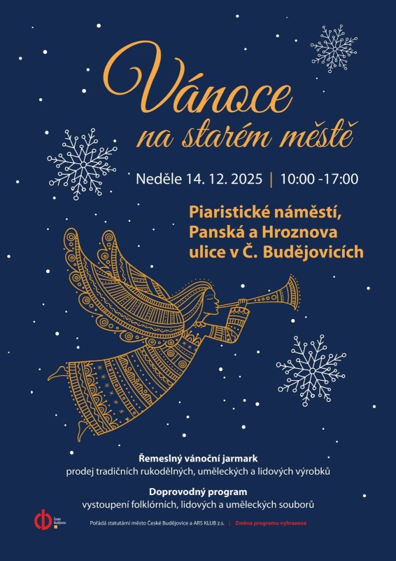 Vánoce v centru Budějovic.