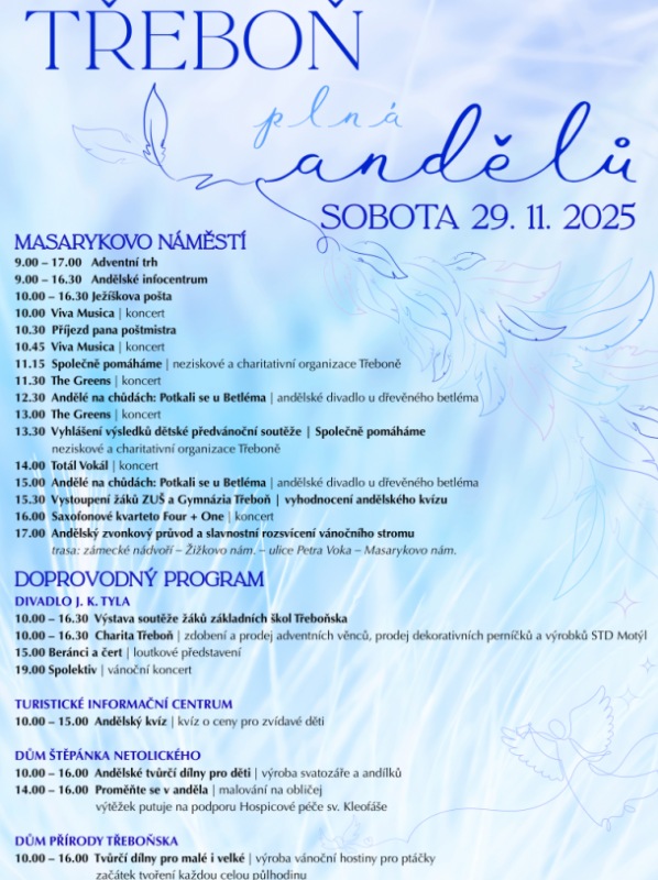 Plakát adventu v Třeboni.