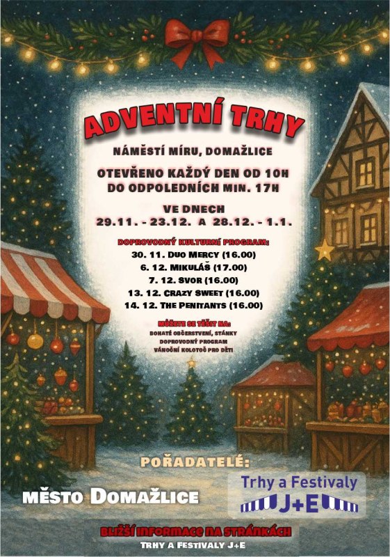 Plakát domažlických trhů.